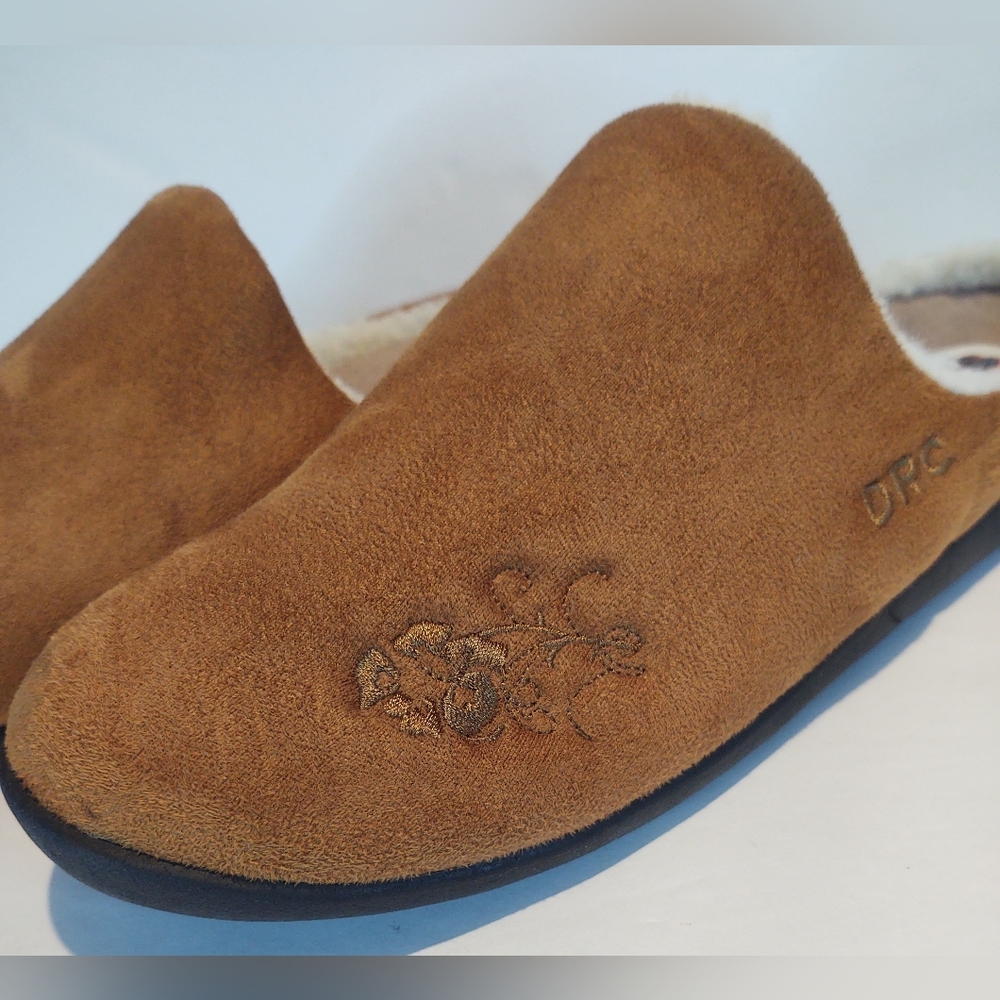 Dr Comfort Slide On Slippers Suede/Sherpa Sz 11 - Picture 3 of 10